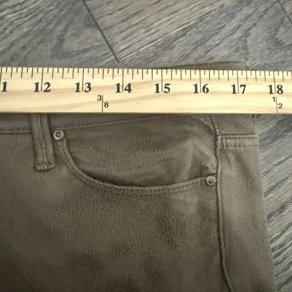 Mother‎ The Looker Faux Suede Skinny Jeans Crackle Tan Low Rise 31 Stretchy